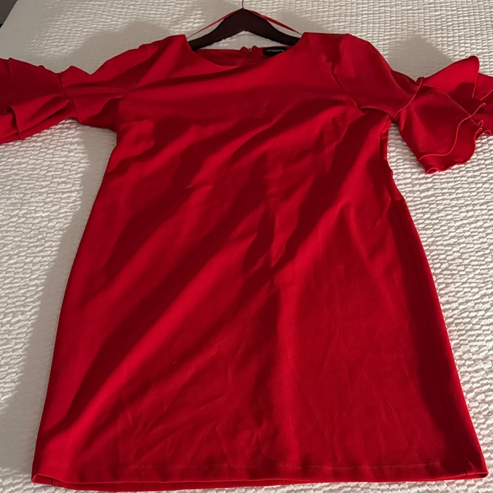 Liz Claiborne Flutter Sleeve Scarlet Red Dress, Size 18